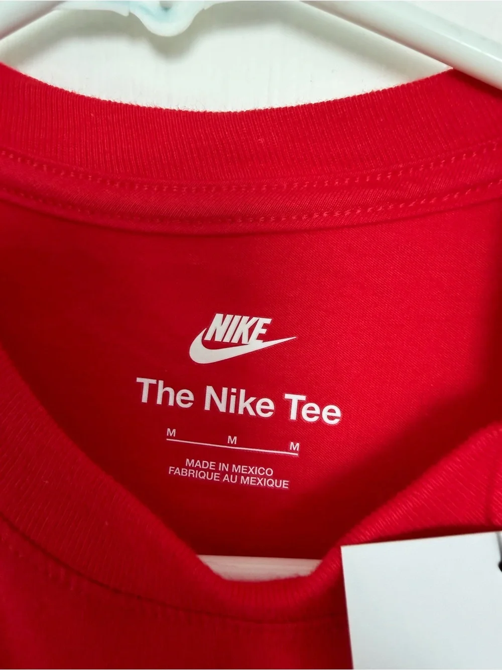 Nike Kids Long-Sleeve Tee with White Swoosh - Bright Red
